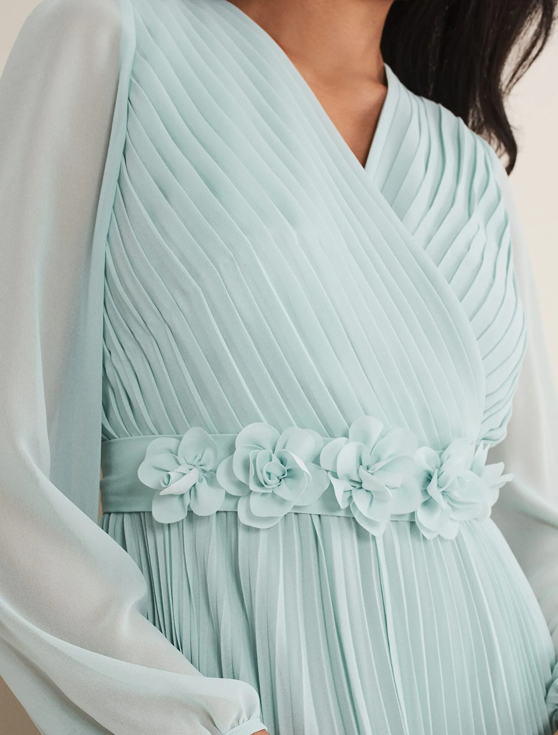 Petite Alecia Pleated Maxi Dress