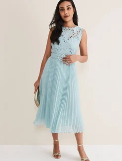 Petite Amora Lace Bodice Dress