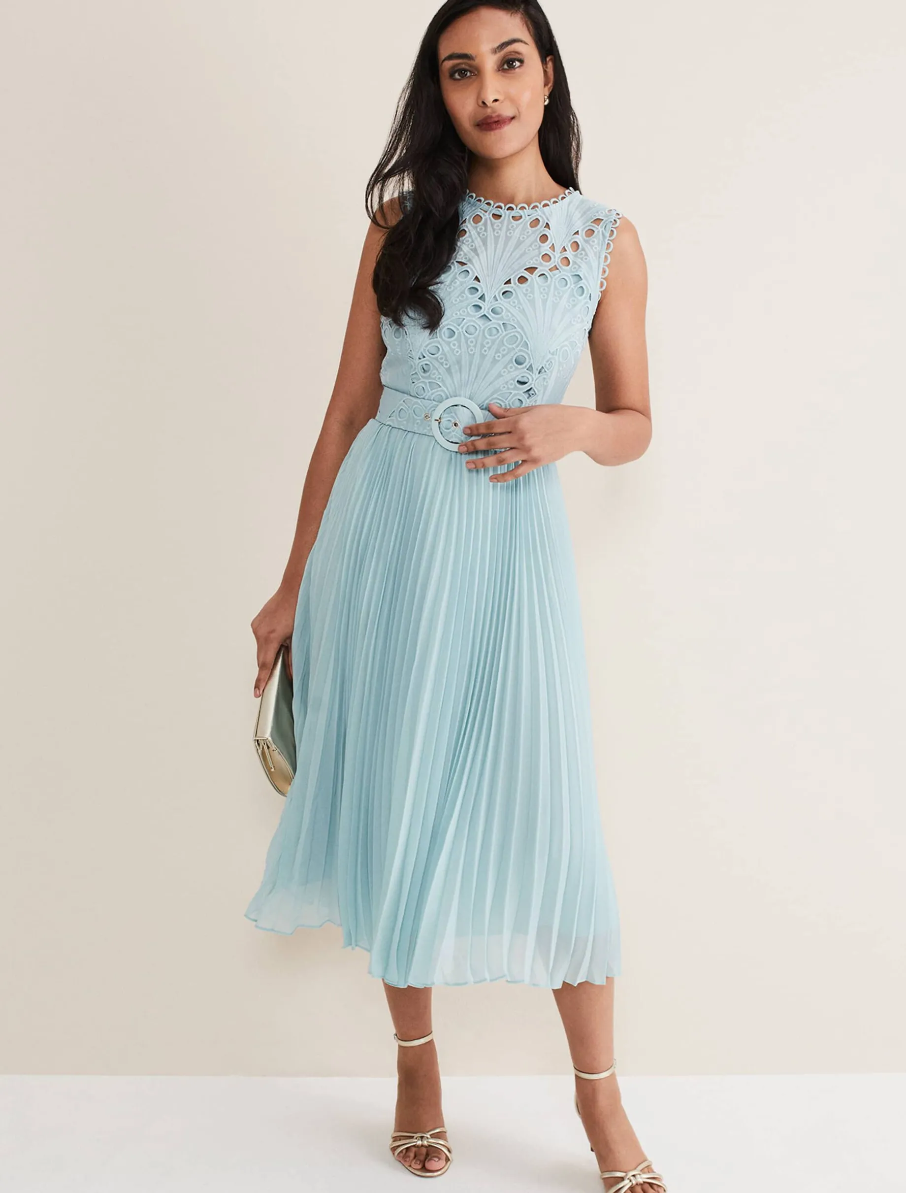 Petite Amora Lace Bodice Dress