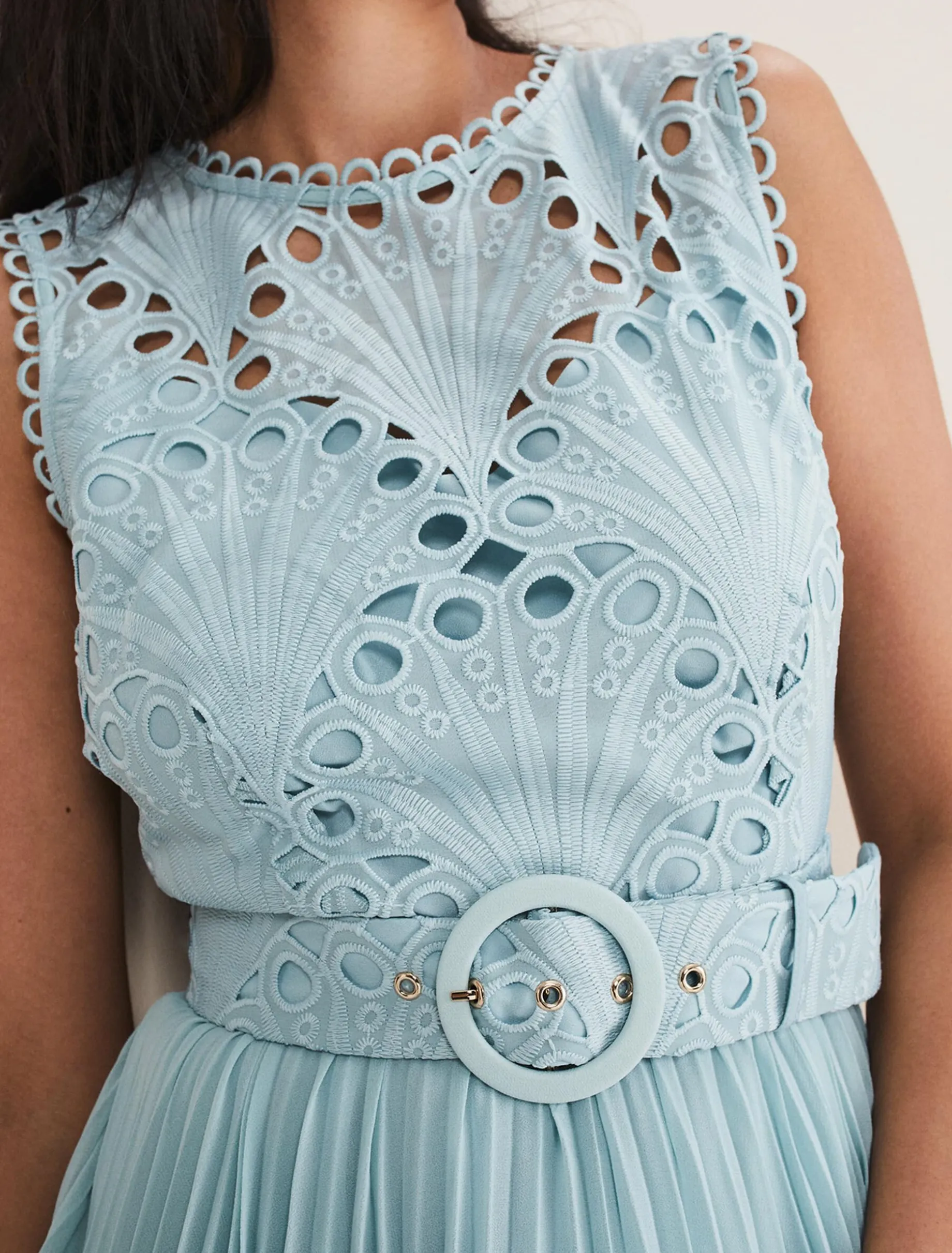 Petite Amora Lace Bodice Dress