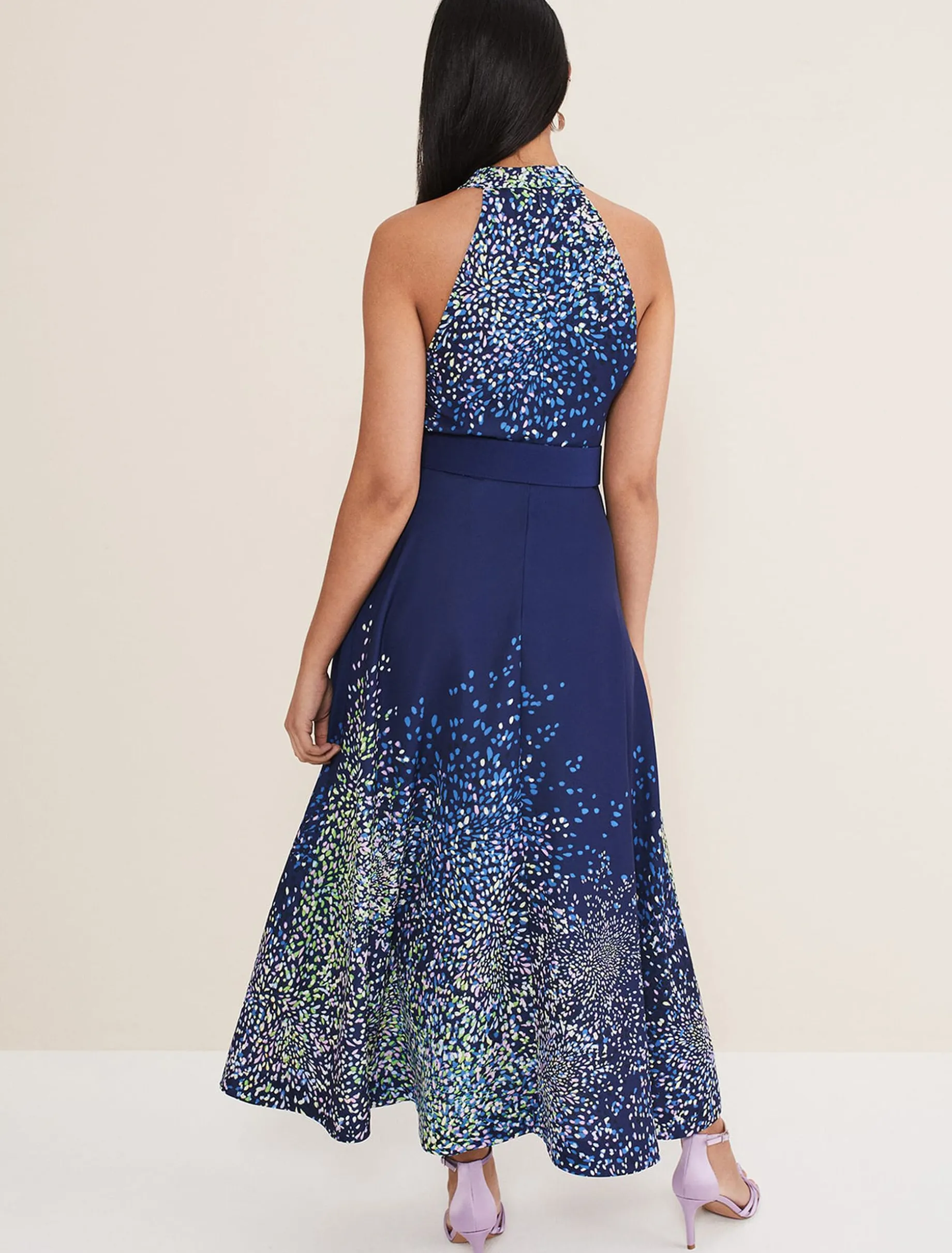 Petite Clea Print Midi Dress