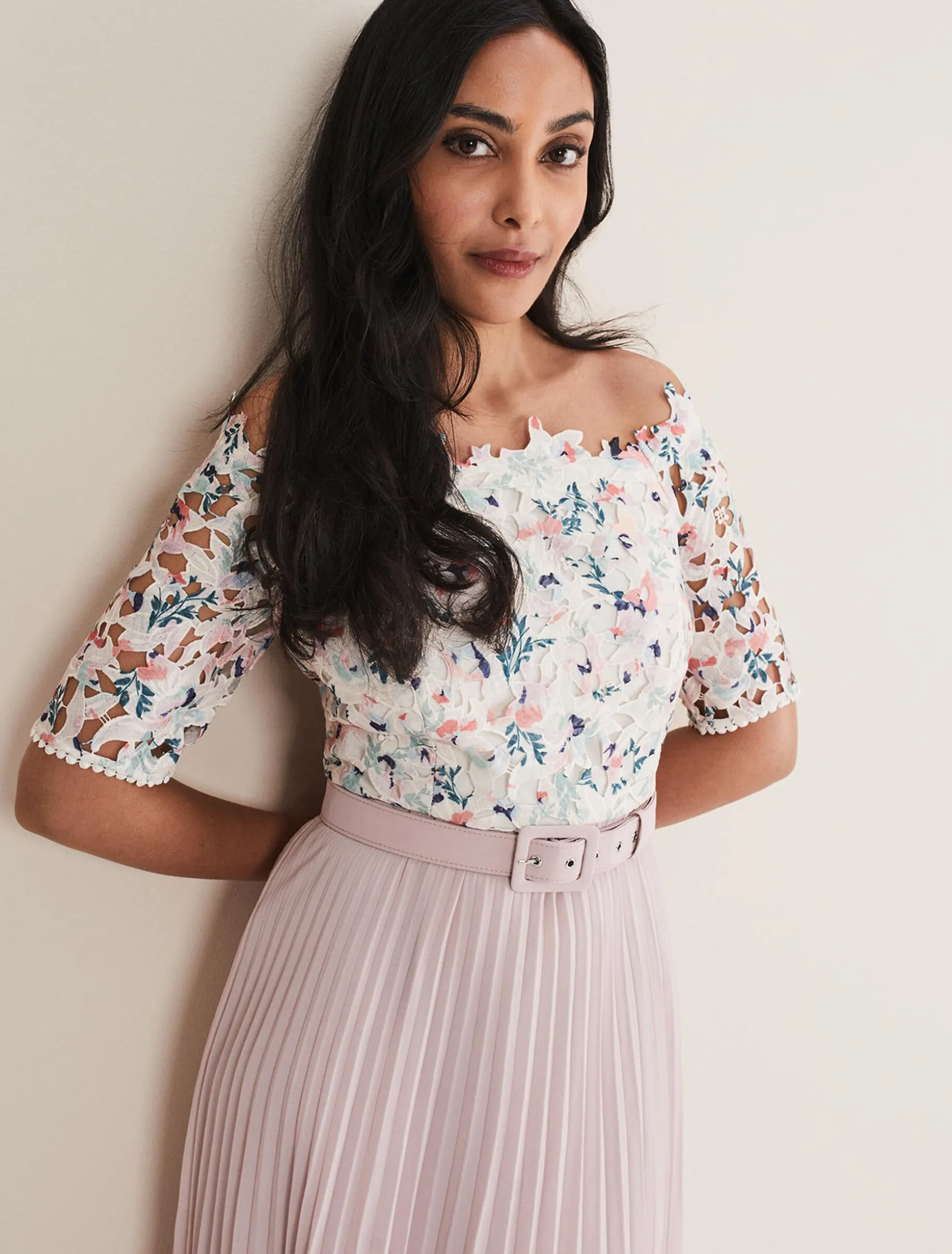 Petite Franky Lace Bardot Dress