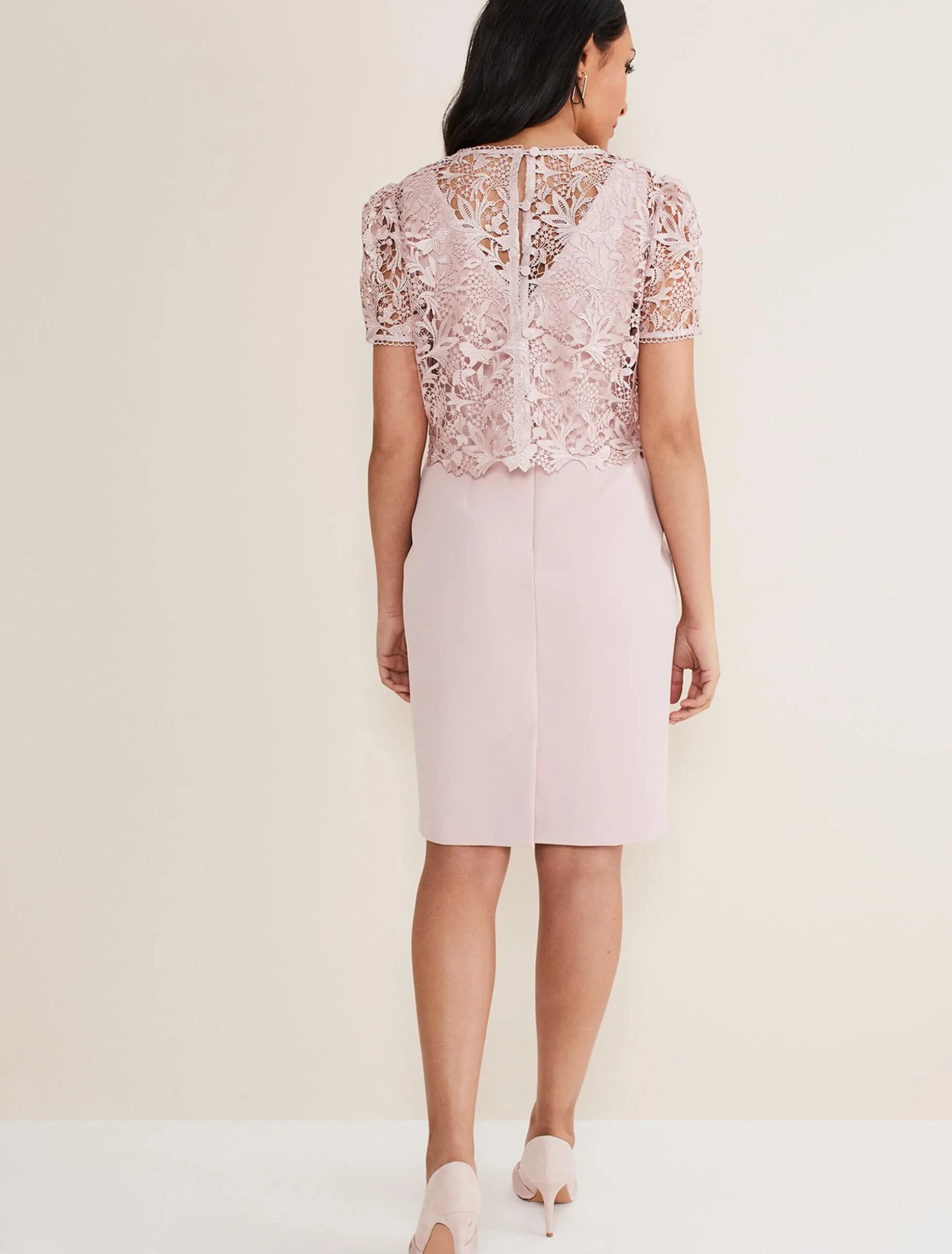 Petite Isabella Lace Midi Dress