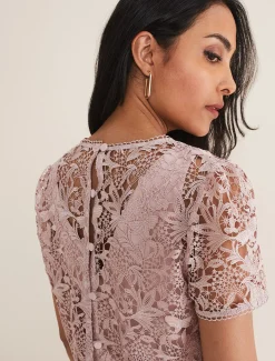 Petite Isabella Lace Midi Dress