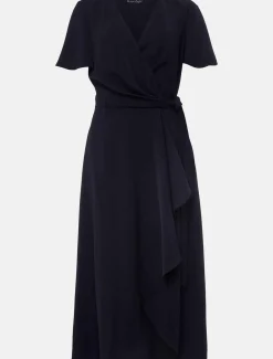 Petite Julissa Ruffle Wrap Midi Dress