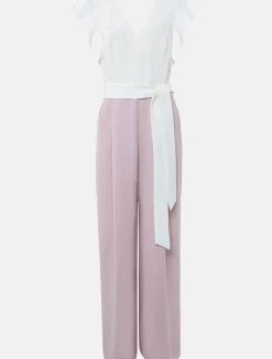 Petite Kallie V Neck Frill Jumpsuit