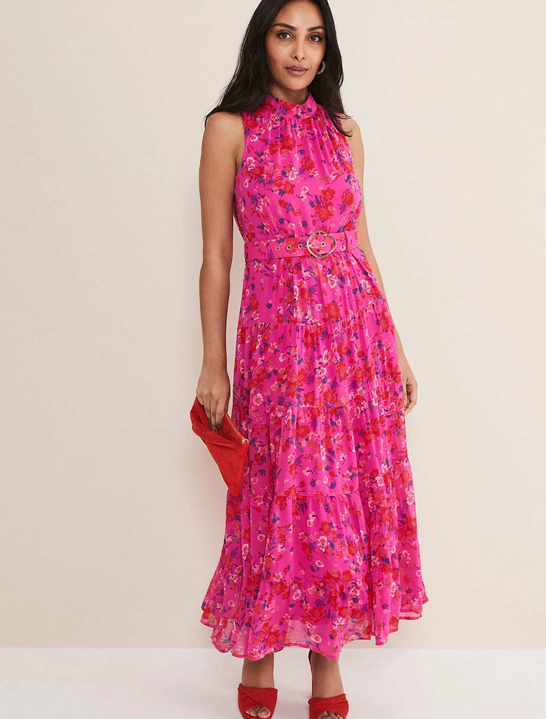 Petite Kara Tiered Floral Maxi Dress
