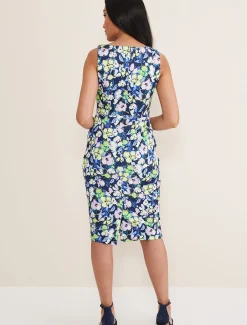 Petite Loretta Printed Scuba Dress