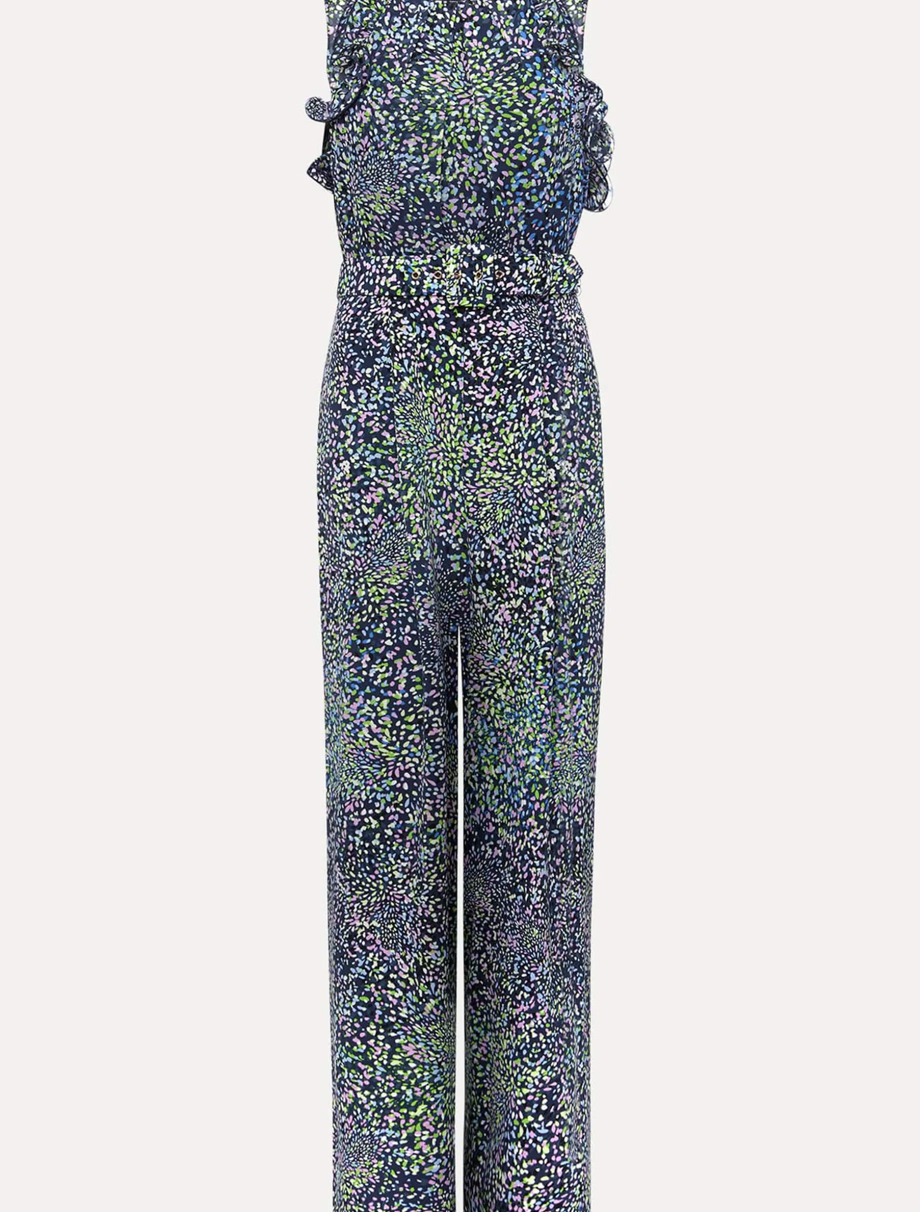 Petite Maggie Ruffle Printed Jumpsuit