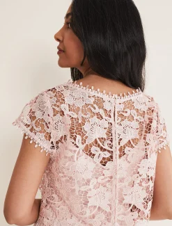 Petite Michelle Lace Pleat Maxi Dress