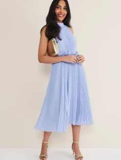 Petite Simara Pleated Midi Dress