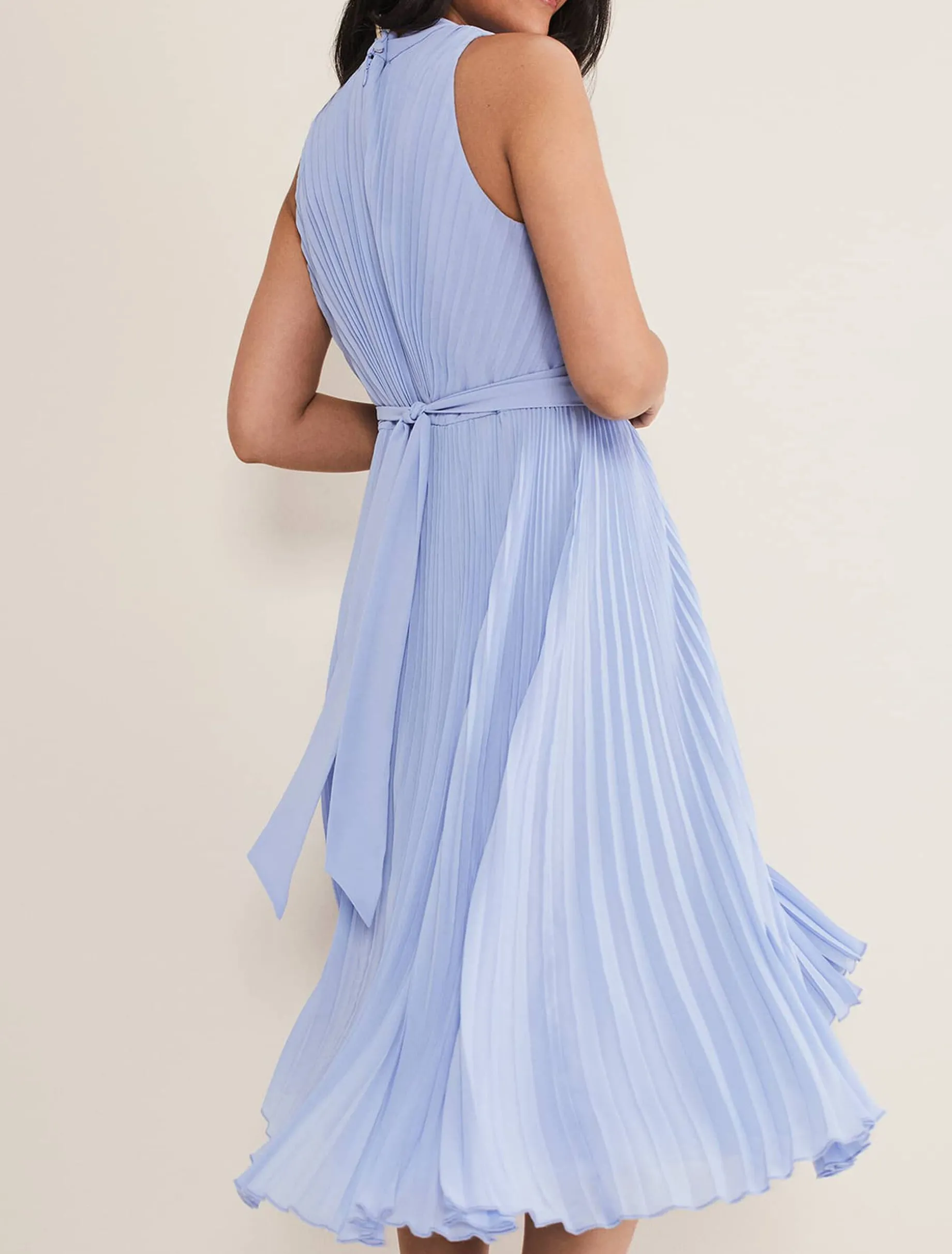 Petite Simara Pleated Midi Dress