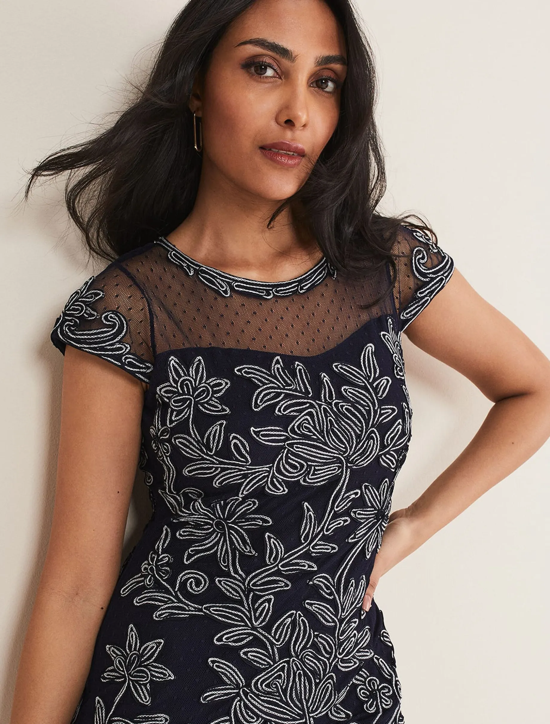Petite Zila Tapework Dress