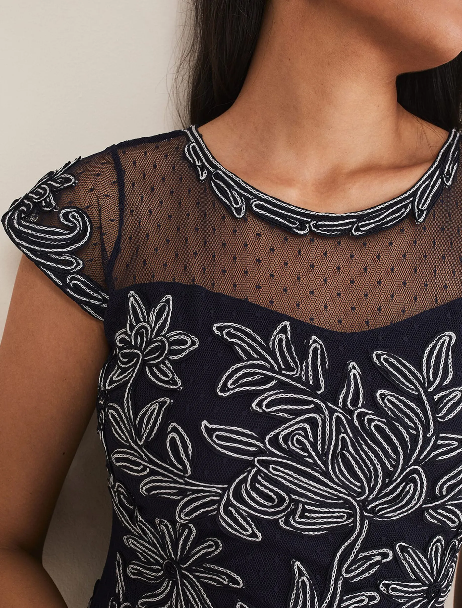 Petite Zila Tapework Dress