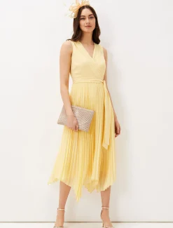 Petra Pleated Wrap Dress