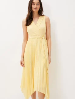 Petra Pleated Wrap Dress
