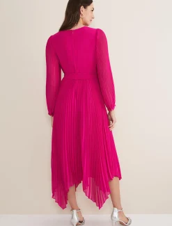 Petra Pleated Wrap Dress