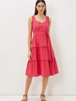 Peyton Cotton Dobby Midi Dress