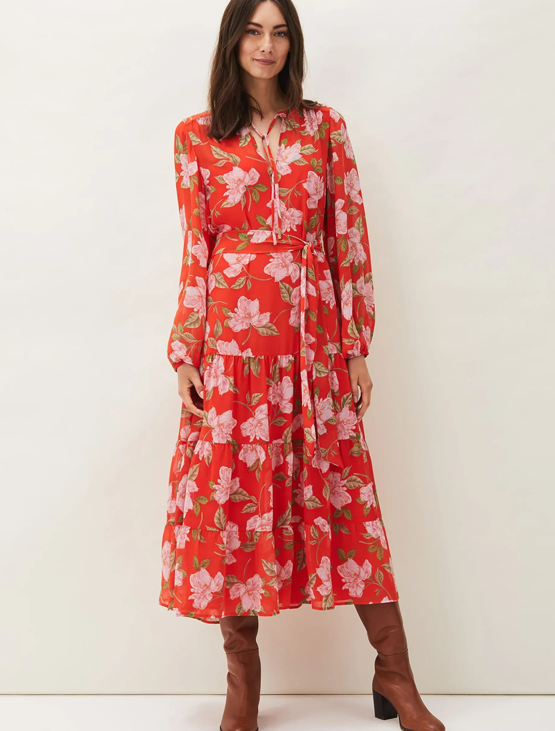 Philippa Floral Chiffon Maxi Dress