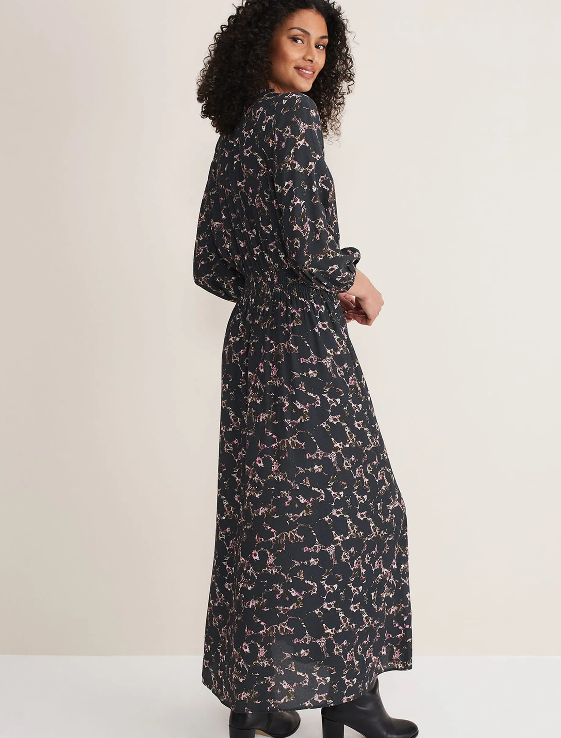 Phillipa Marble Print Midaxi Dress