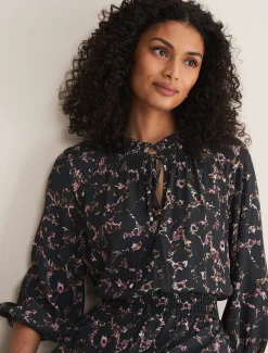 Phillipa Marble Print Midaxi Dress