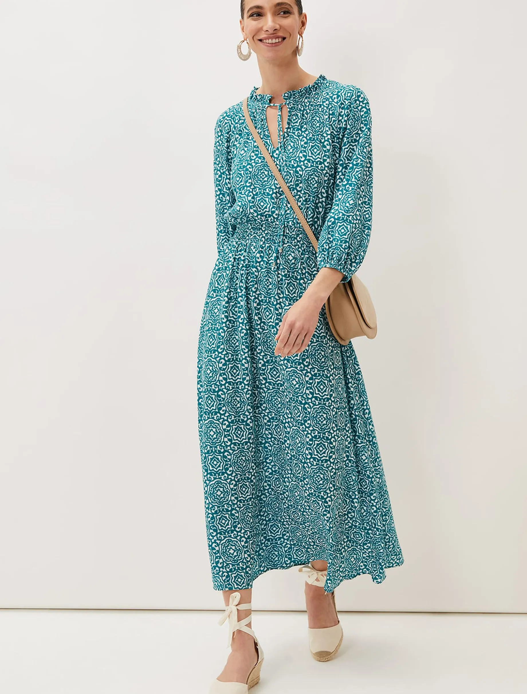 Phillipa Tile Print Midaxi Dress