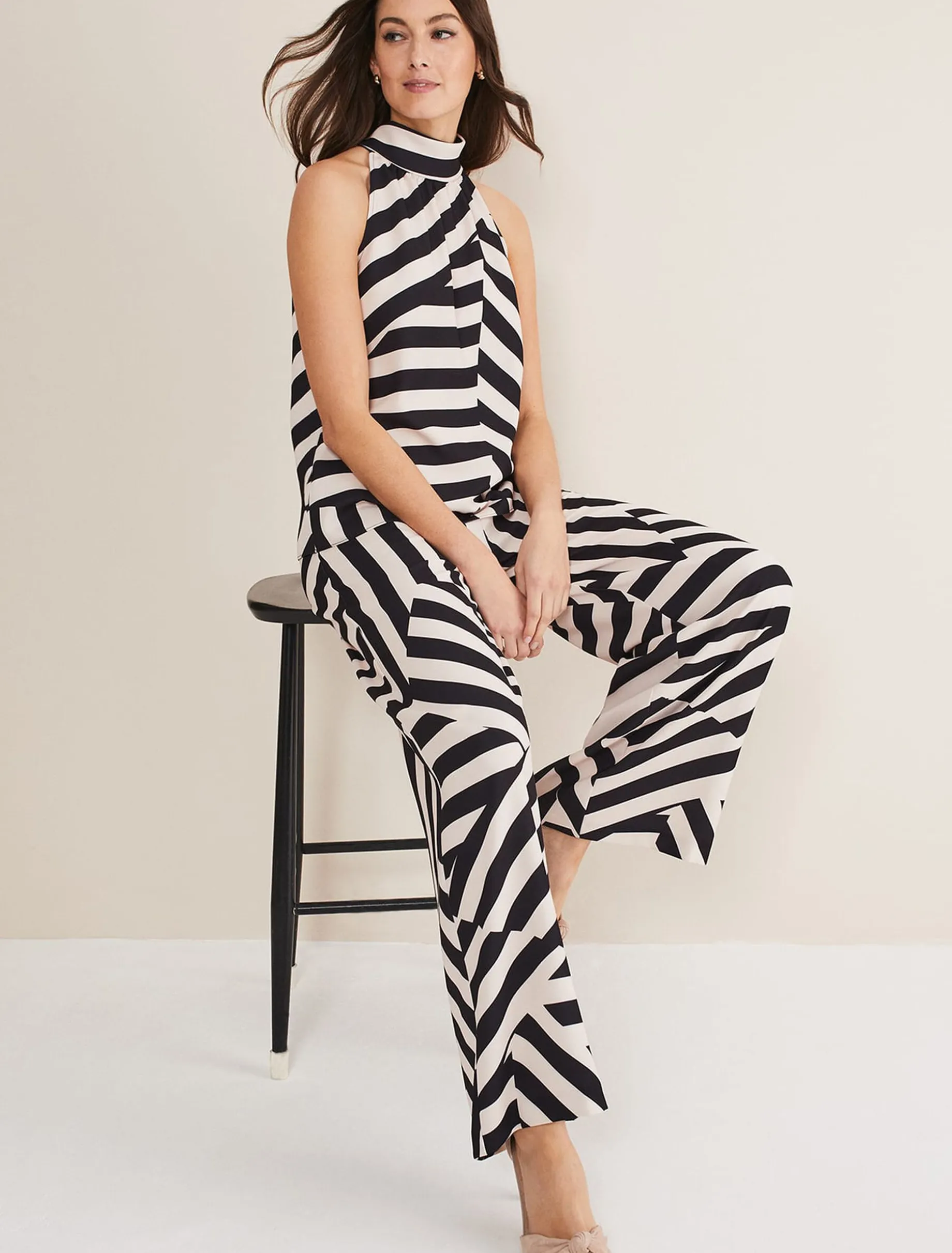Phillis Striped Wide Leg Trousers