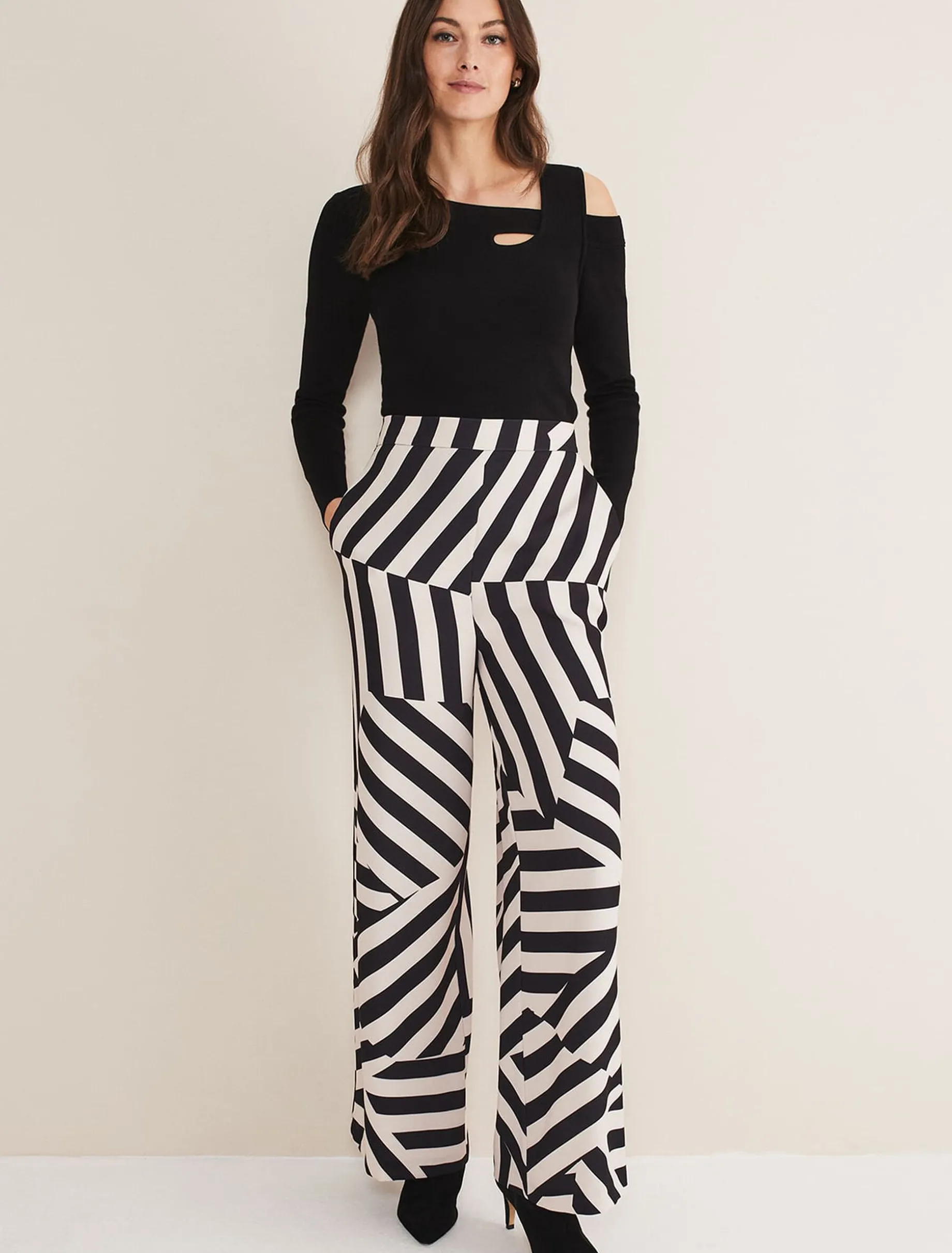Phillis Striped Wide Leg Trousers