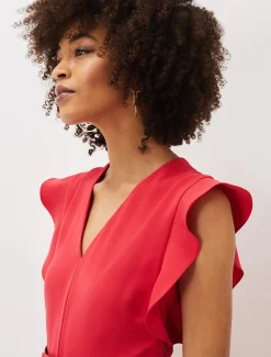 Phoebe Frill Belted Maxi Dress