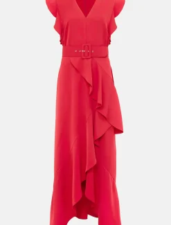 Phoebe Frill Belted Maxi Dress