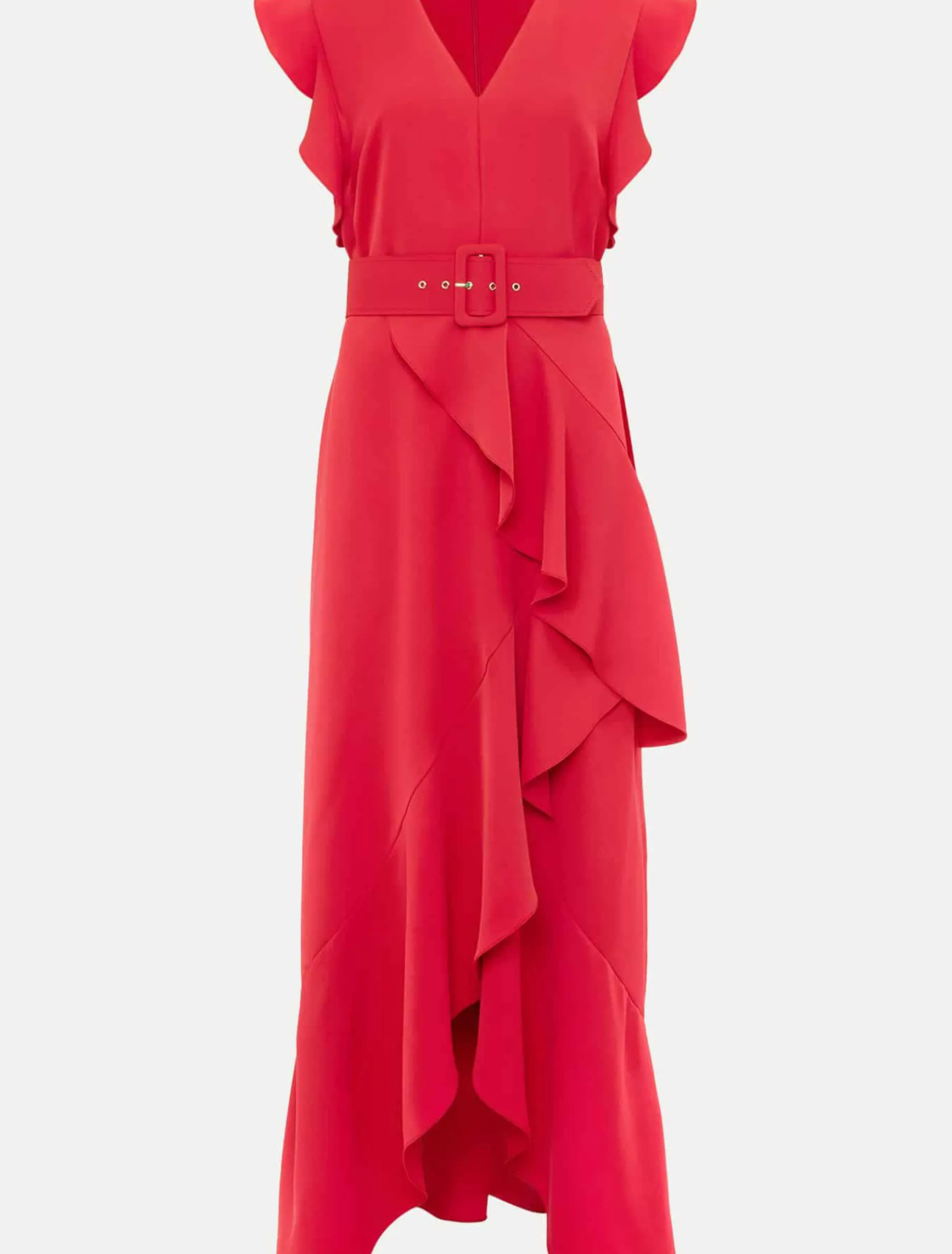 Phoebe Frill Belted Maxi Dress