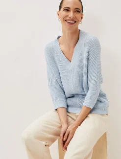 Pia V-Neck Ribbed Jumper