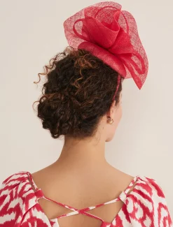 Pink Flower Pillbox Fascinator