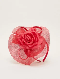 Pink Flower Pillbox Fascinator