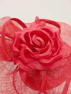 Pink Flower Pillbox Fascinator