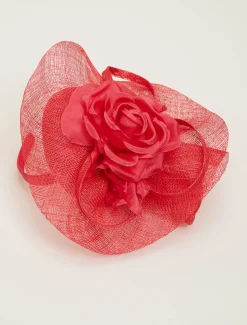 Pink Flower Pillbox Fascinator