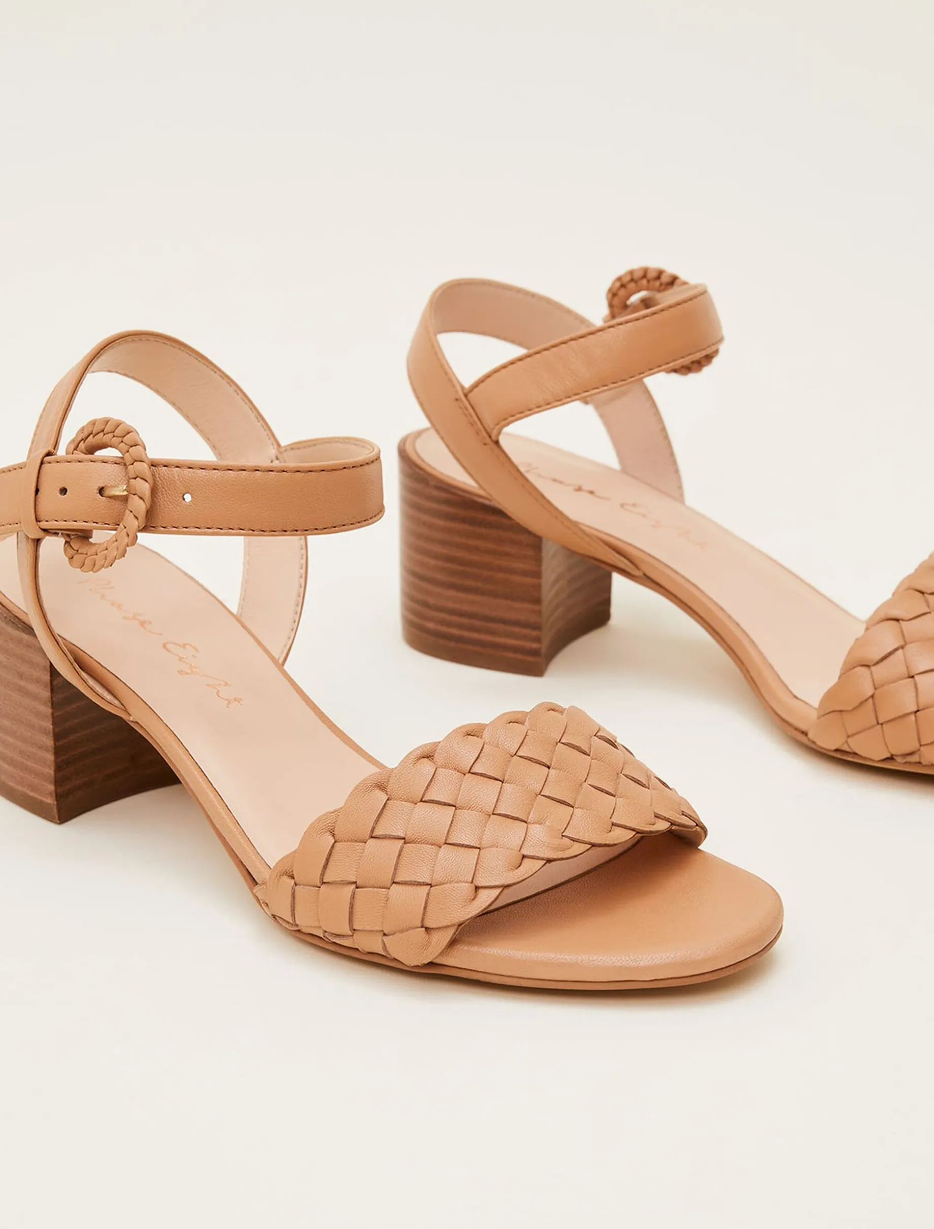 Plaited Leather Heel Sandal