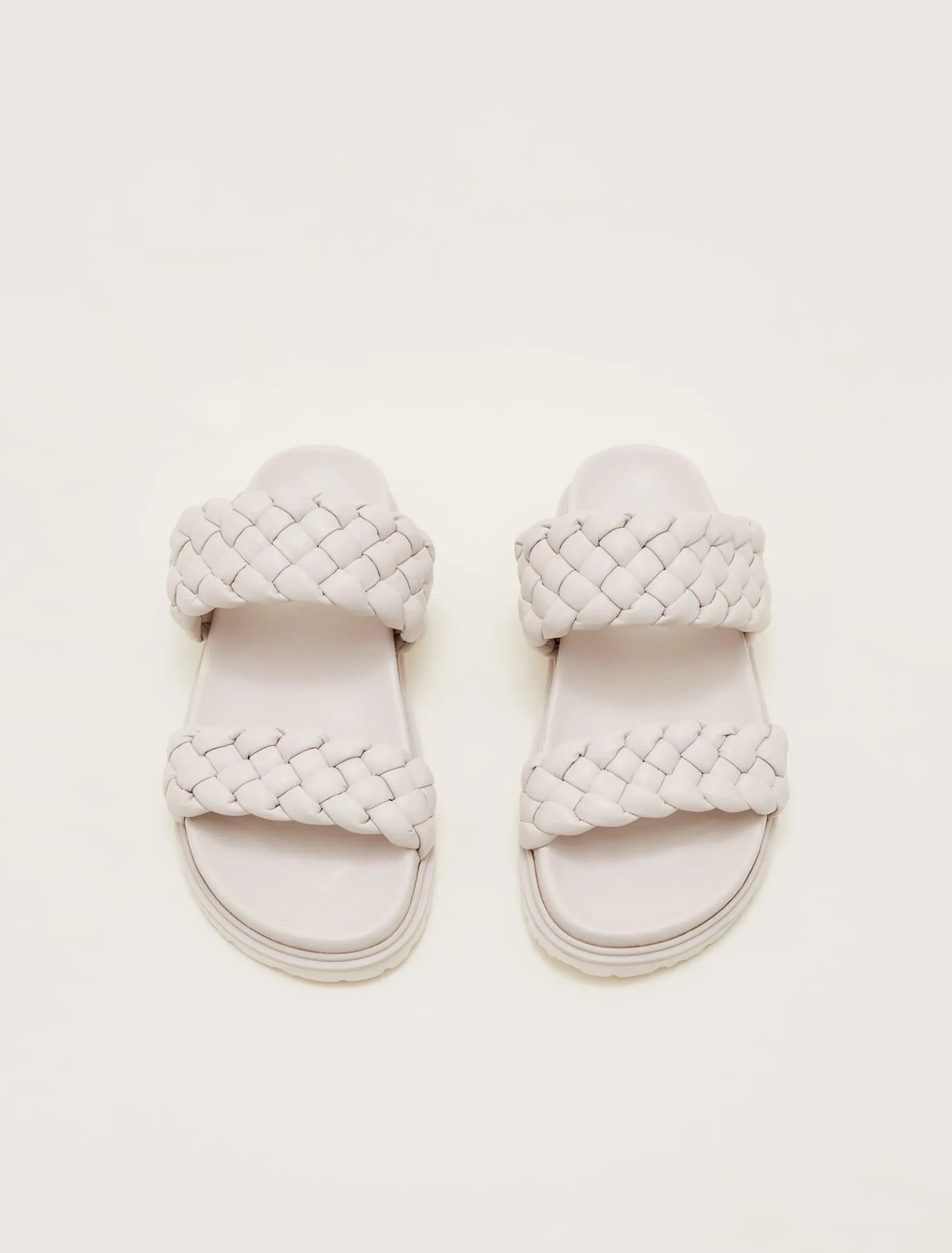 Plaited Leather Slider