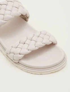 Plaited Leather Slider