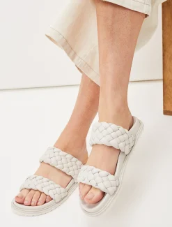 Plaited Leather Slider