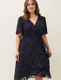 Polly Foil Jacquard Dress