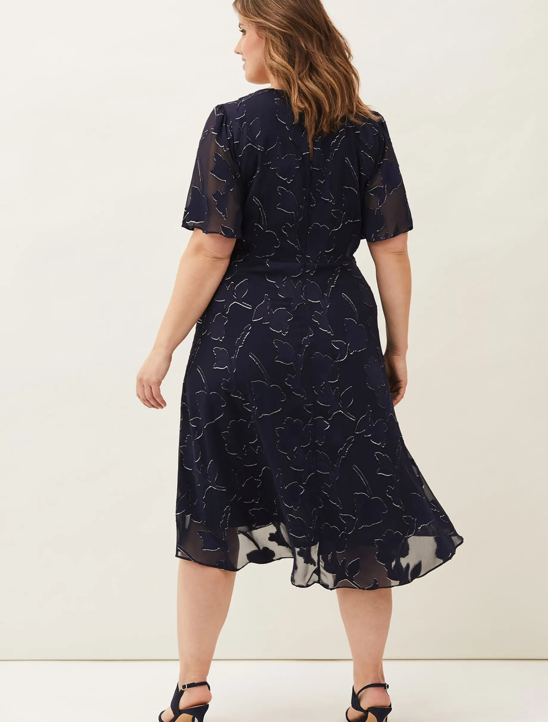Polly Foil Jacquard Dress