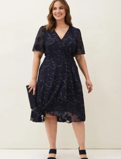 Polly Foil Jacquard Dress