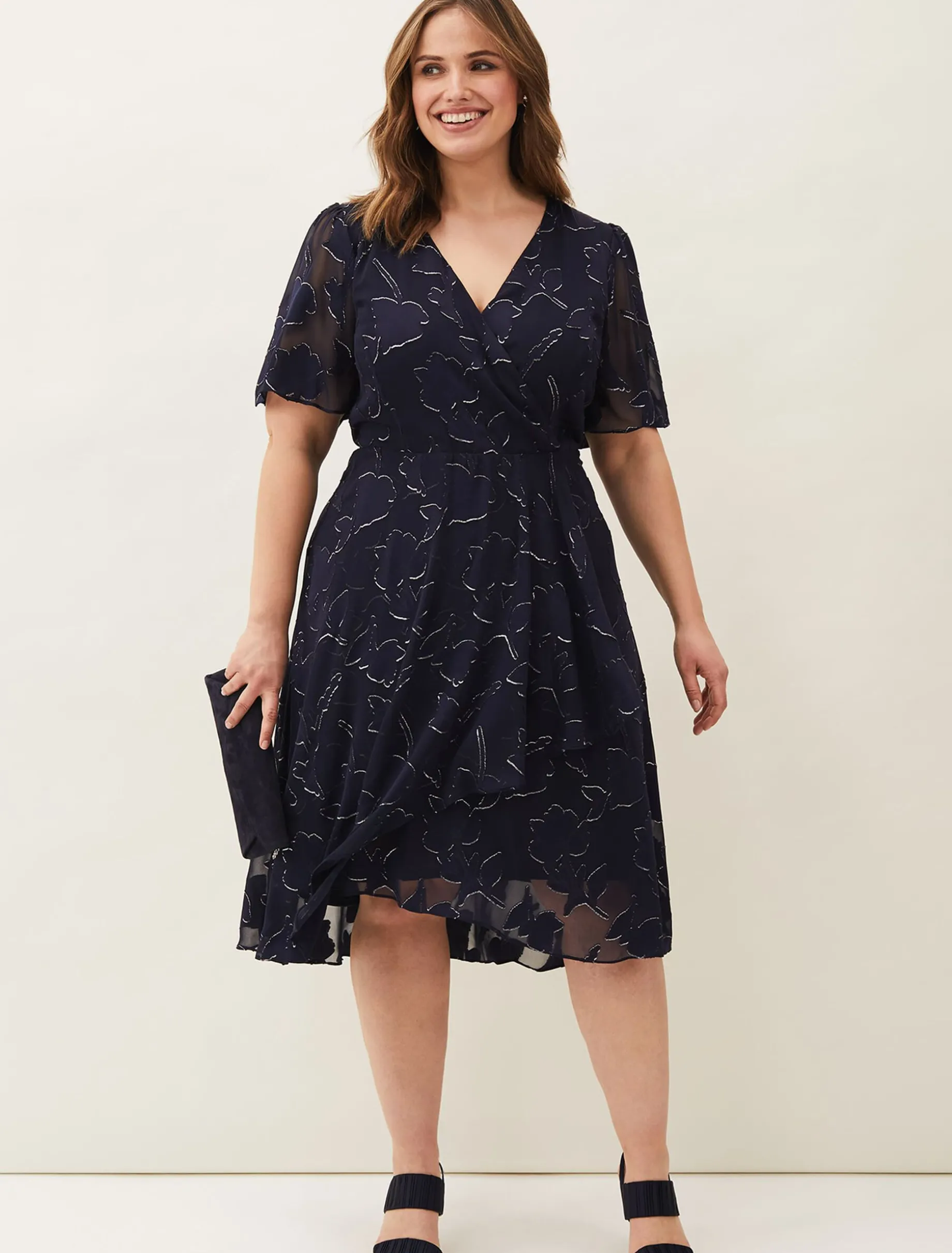 Polly Foil Jacquard Dress