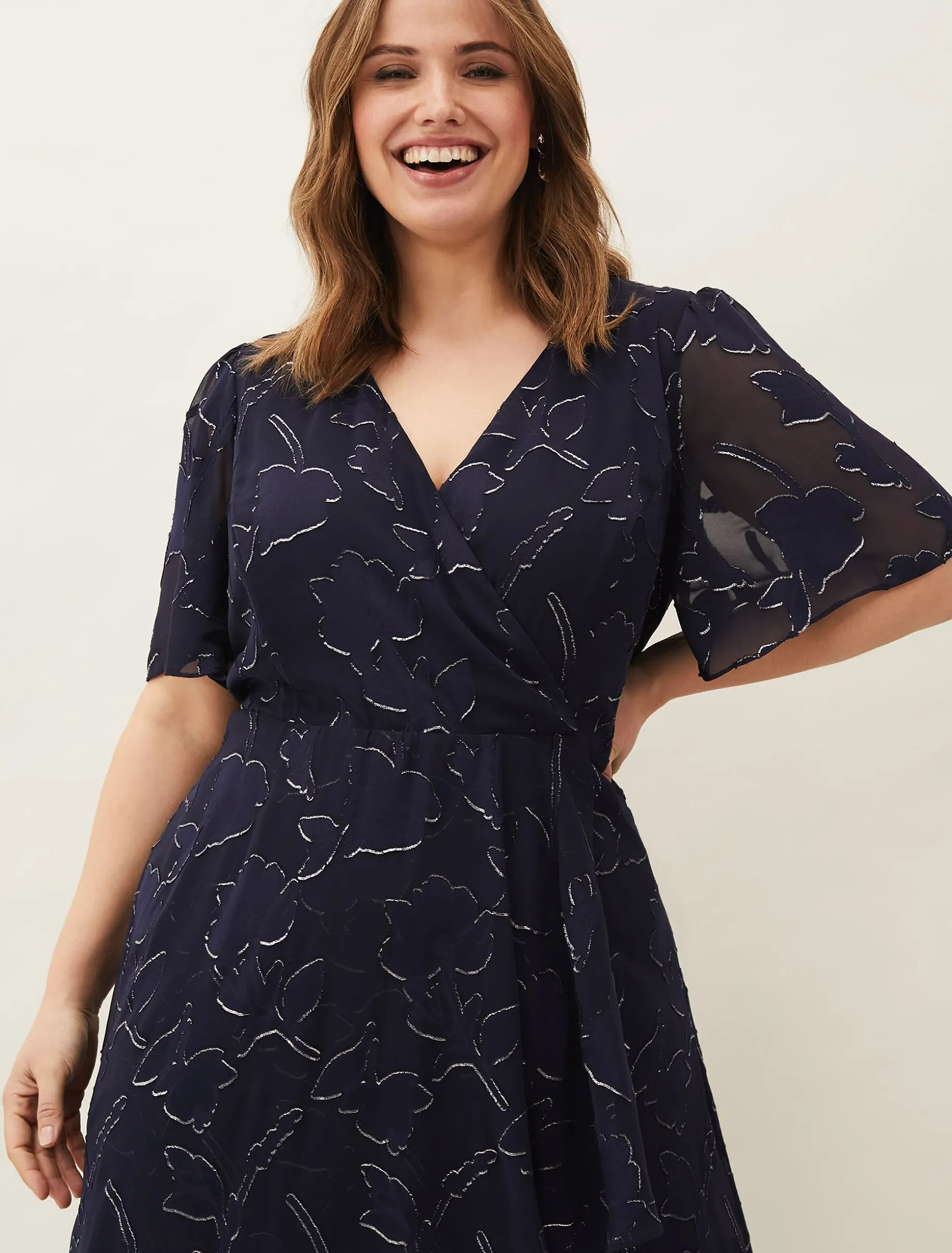 Polly Foil Jacquard Dress