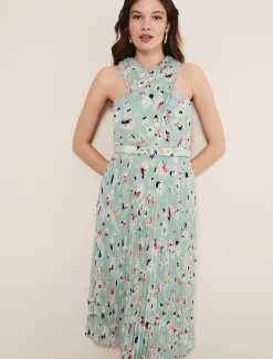 Portia Print Pleated Dress