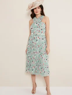 Portia Print Pleated Dress