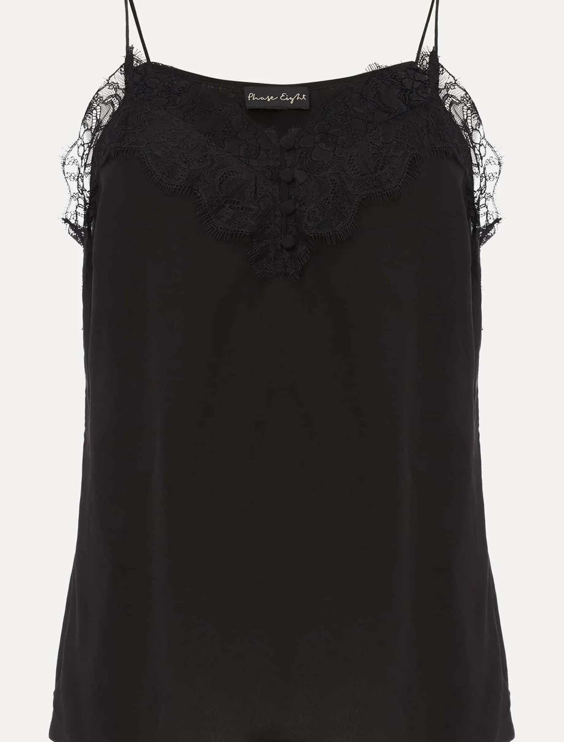 Rachael Lace Trim Silk Camisole