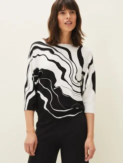 Rally Swirl Print Knit Jumper