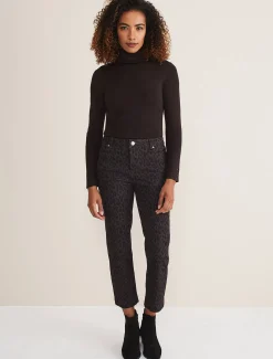 Ramona Leopard Print Straight Leg Jean